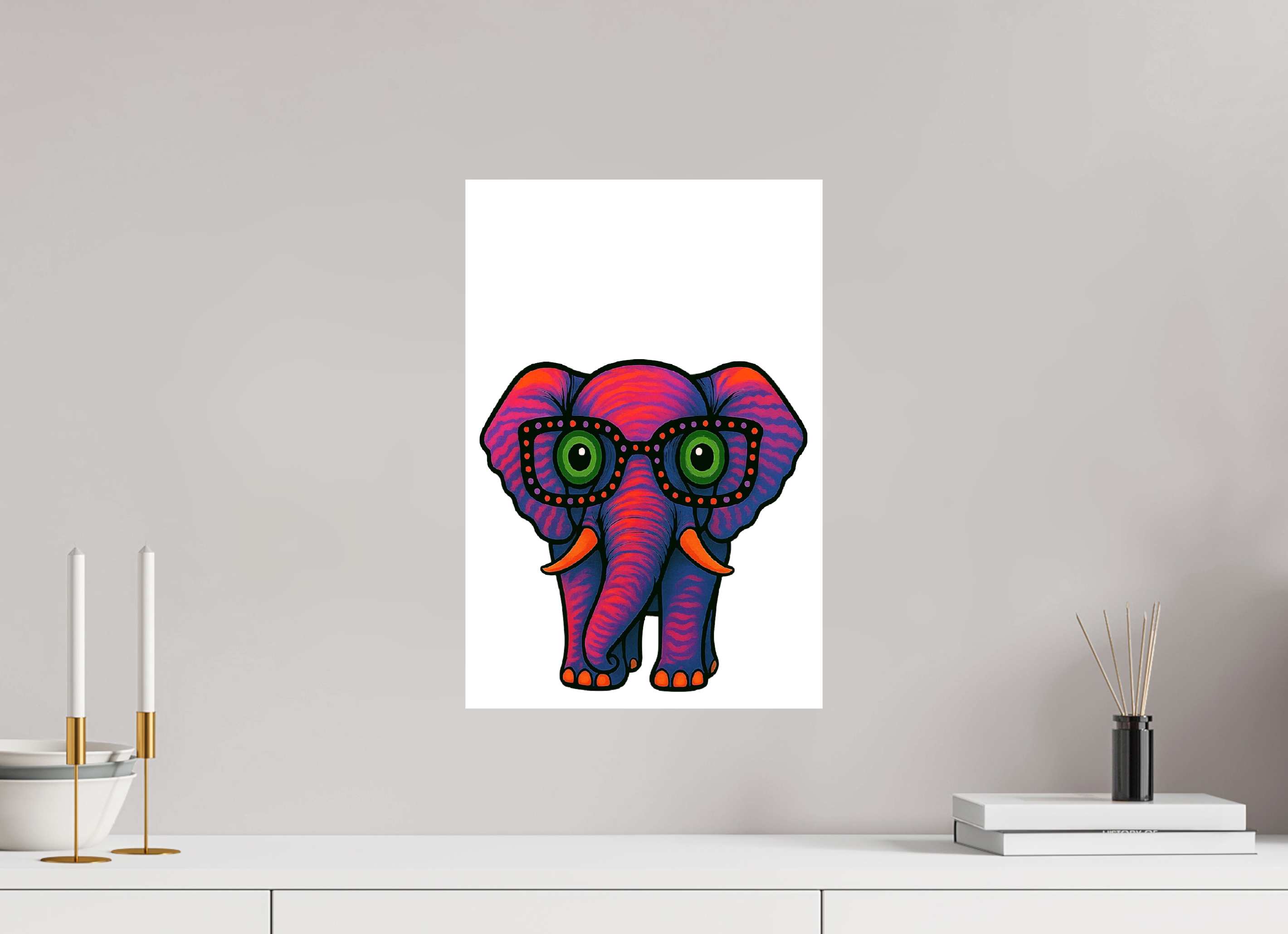 30 x 45 cm, Leinwand glänzend - Kein Rahmen 15-Elefant