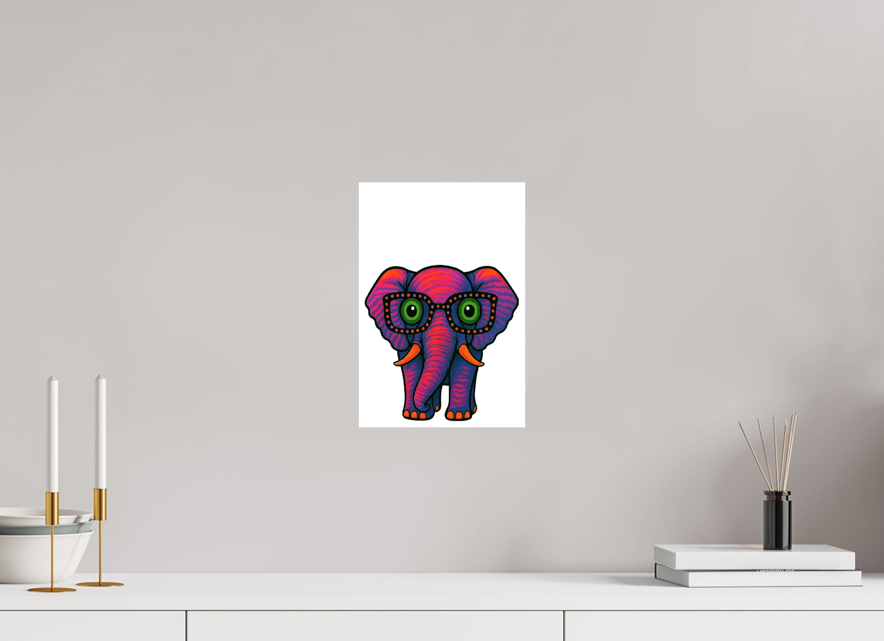20 x 30 cm, Leinwand glänzend - Kein Rahmen 15-Elefant