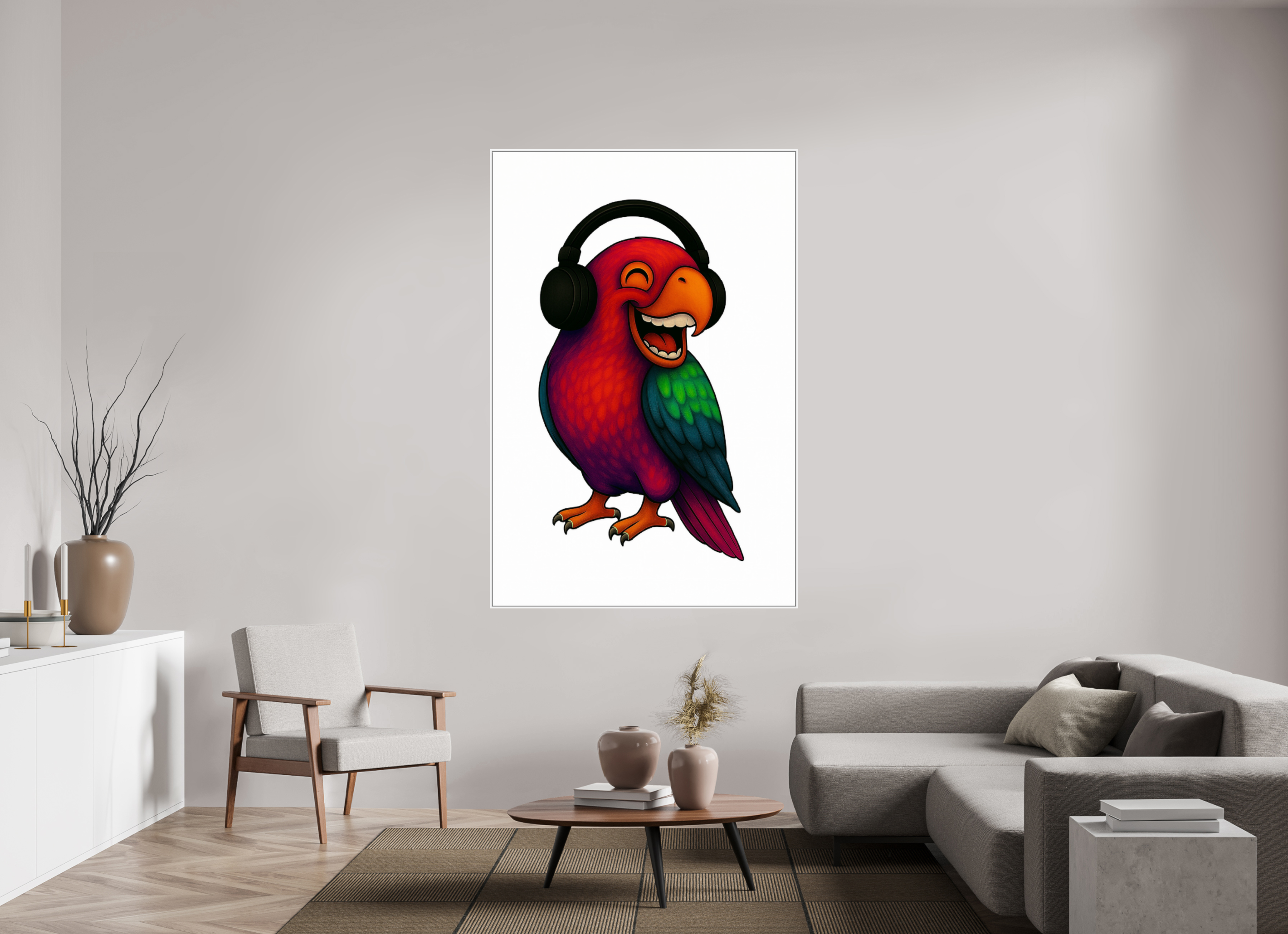 120 x 180 cm, Rahmen weiß 6mm 13-Pagagai