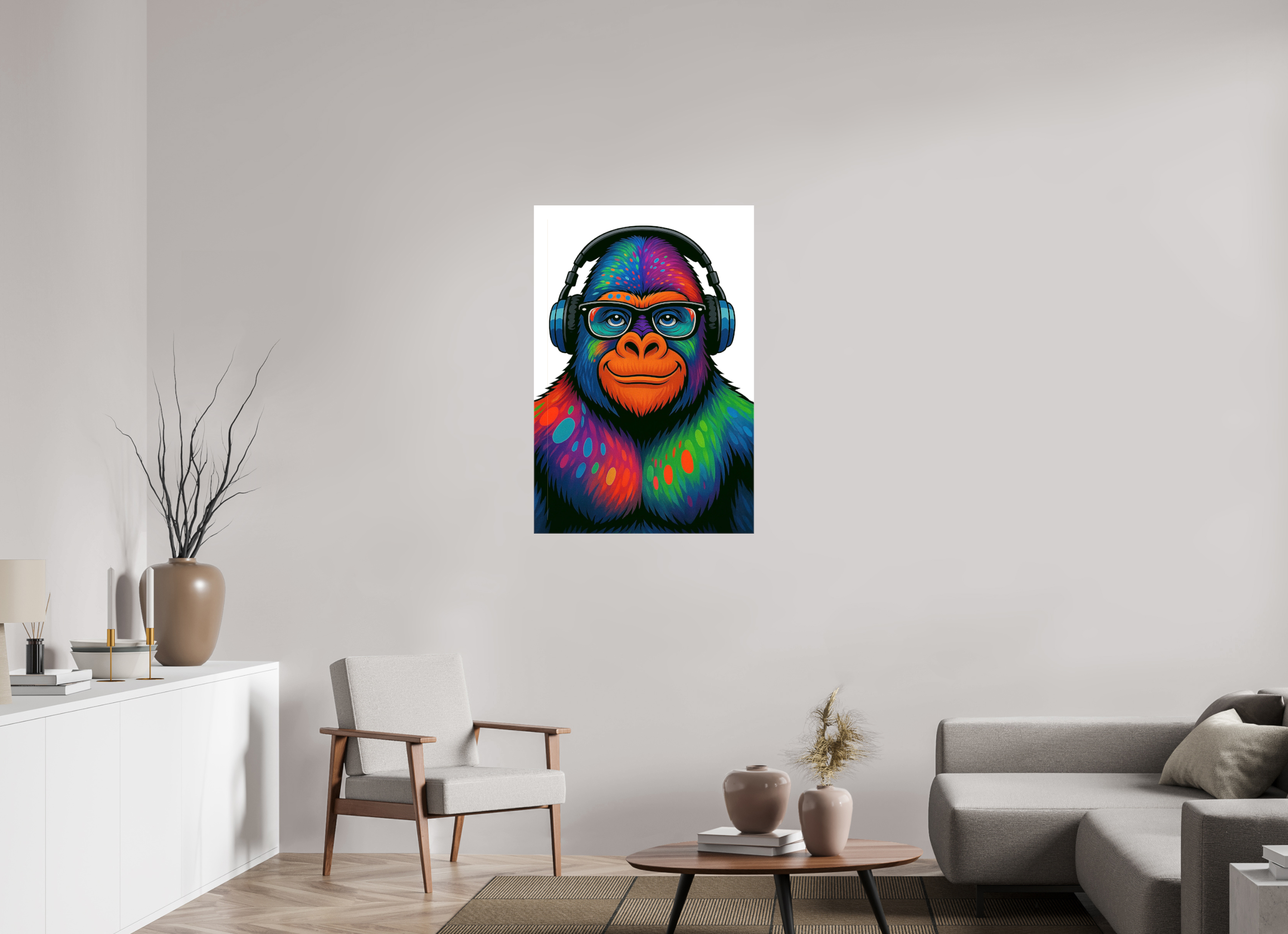 70 x 105 cm, Leinwand glänzend - Kein Rahmen 12-Gorilla