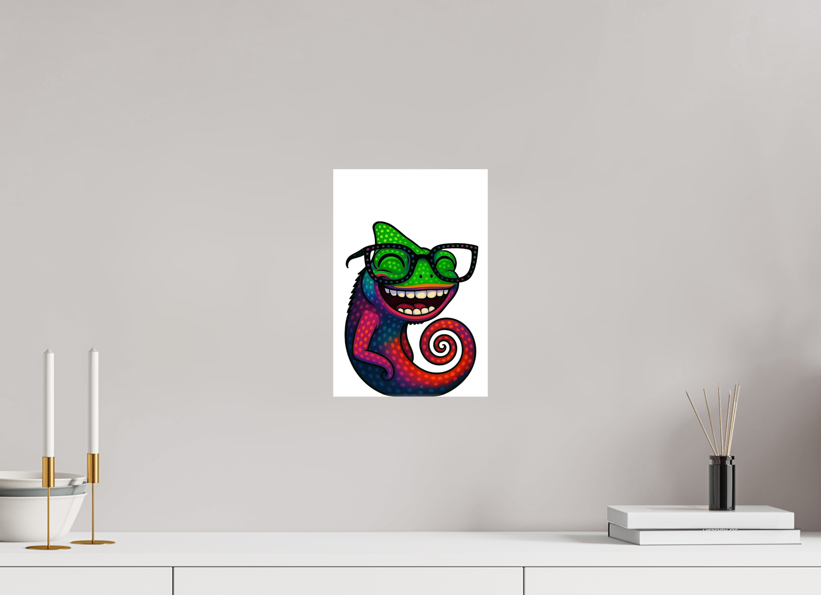 20 x 30 cm, Leinwand glänzend - Kein Rahmen 14-Chamäleon