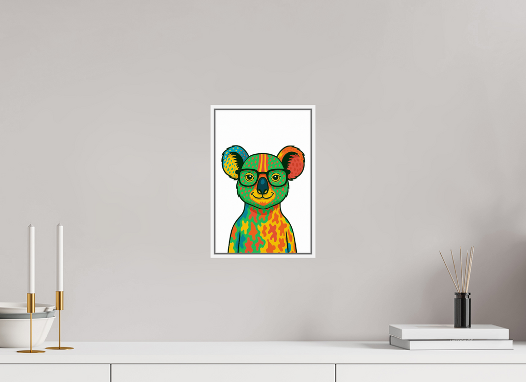 20 x 30 cm, Rahmen weiß 6mm 07-Koala