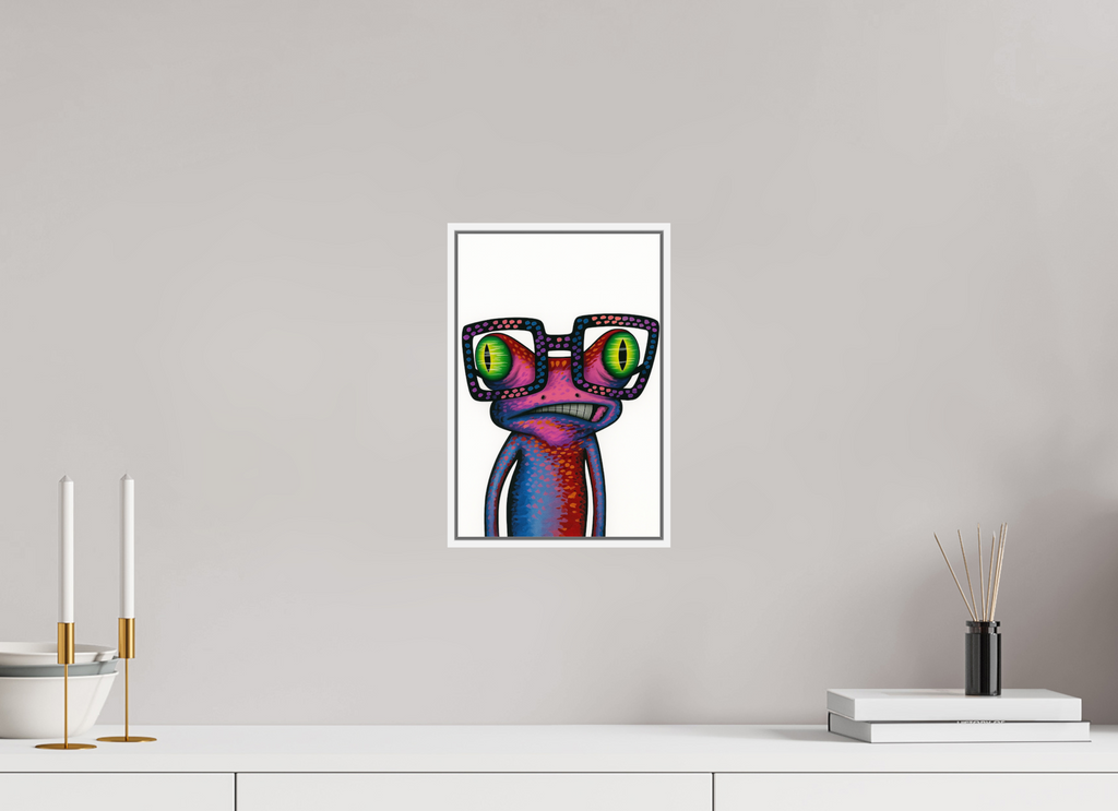 20 x 30 cm, Rahmen weiß 6mm Frosch