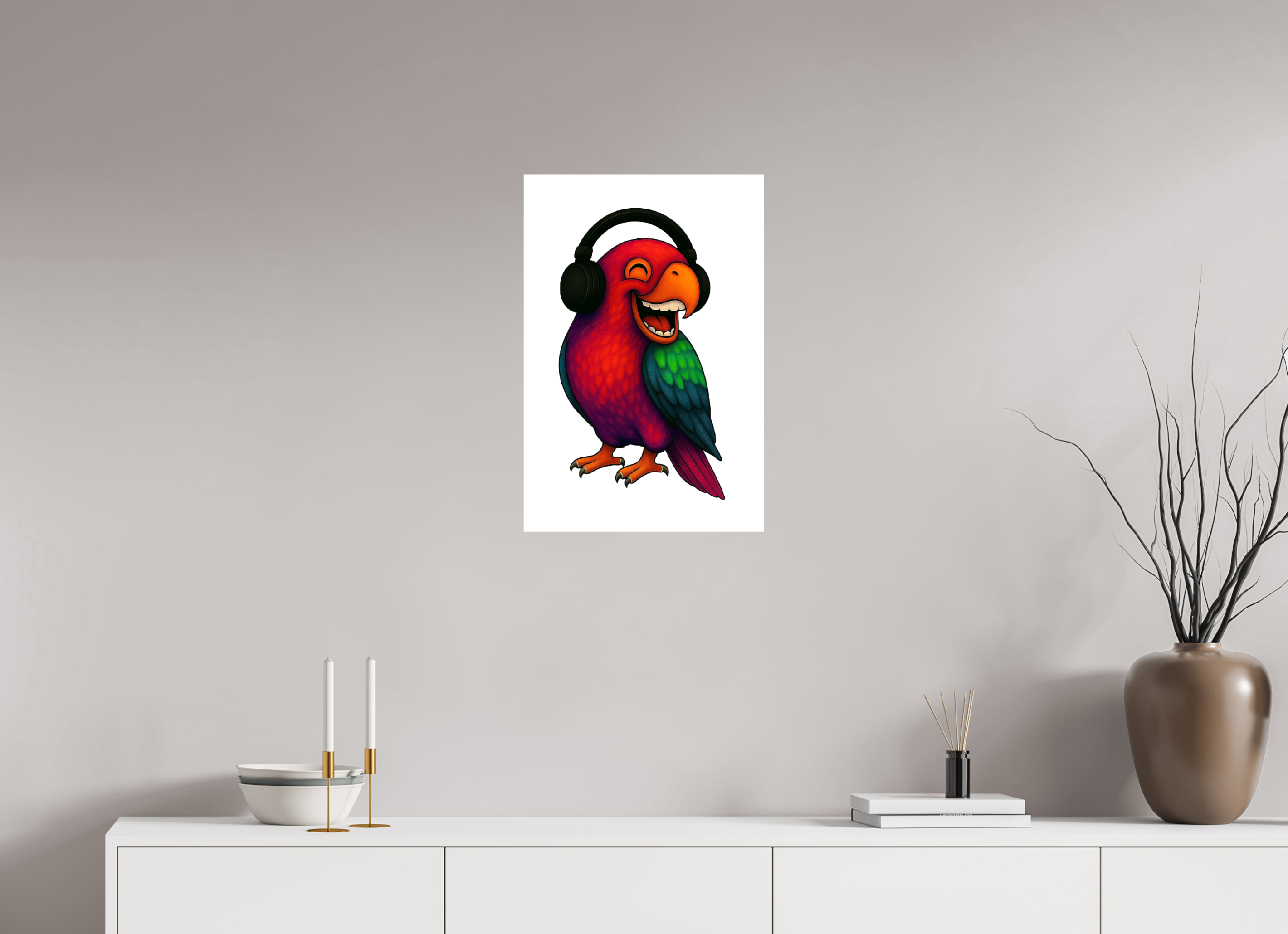 40 x 60 cm, Leinwand glänzend - Kein Rahmen 13-Papagai