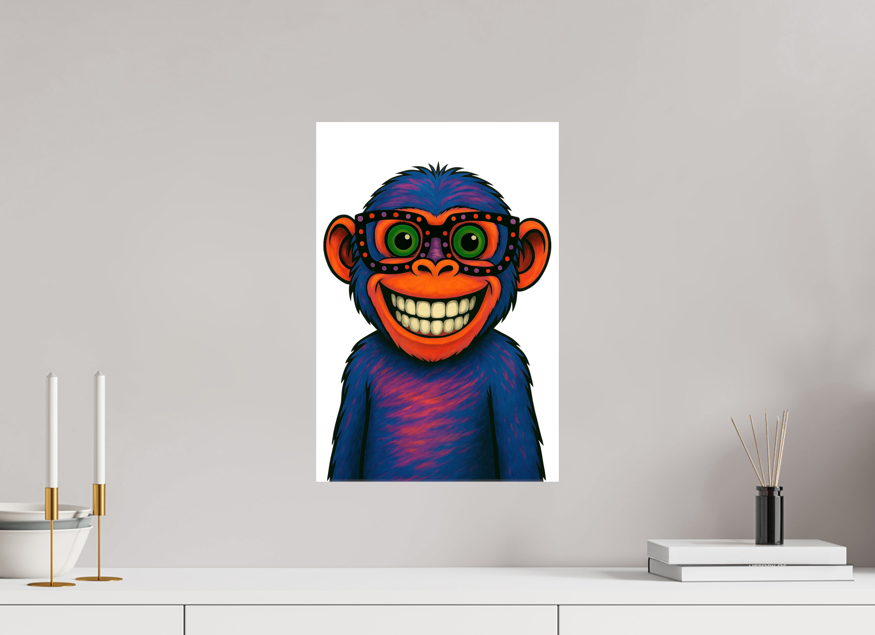 30 x 45 cm, Leinwand glänzend - Kein Rahmen 06-Affe