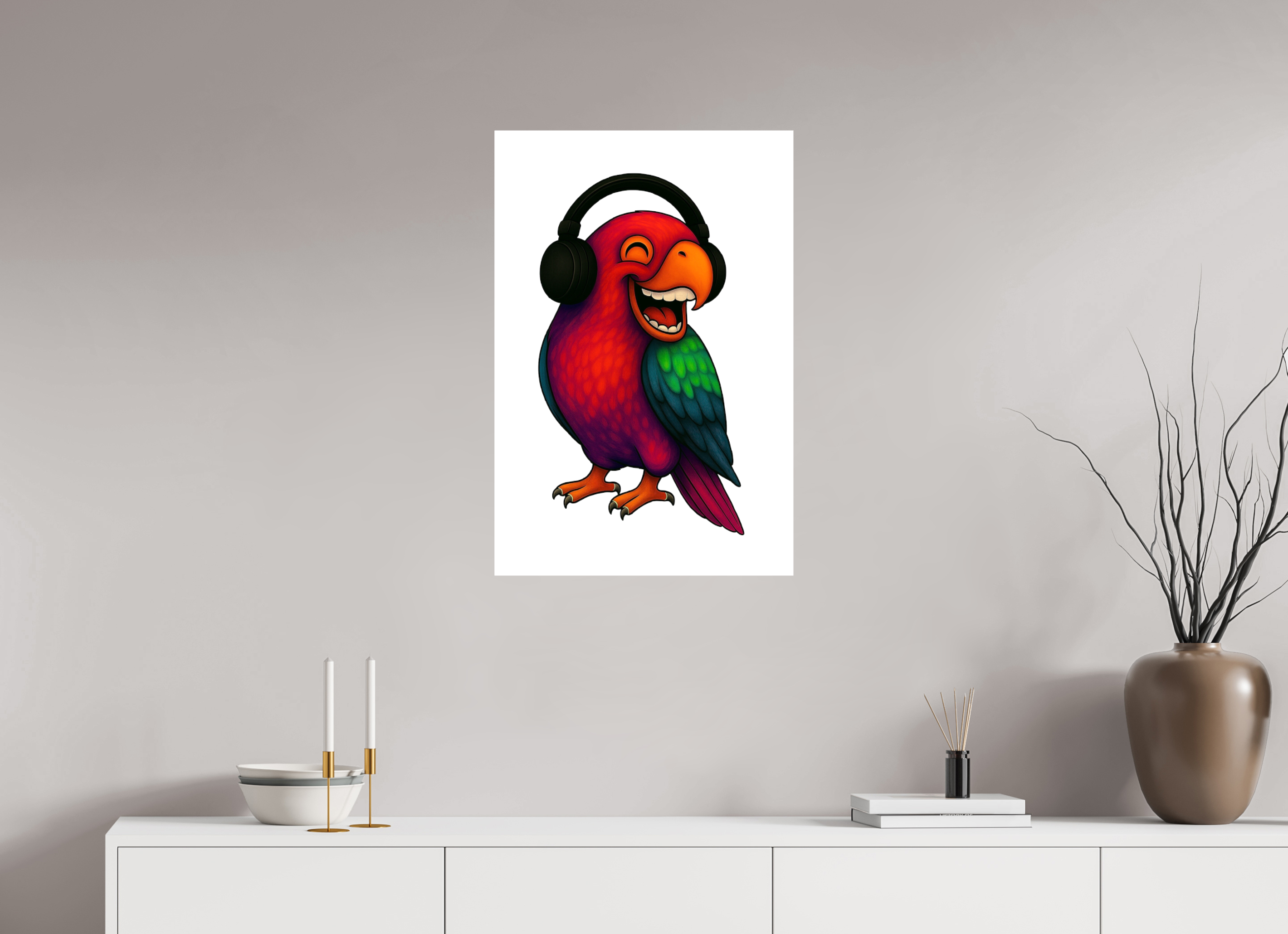 50 x 75 cm, Leinwand glänzend - Kein Rahmen 13-Papagai