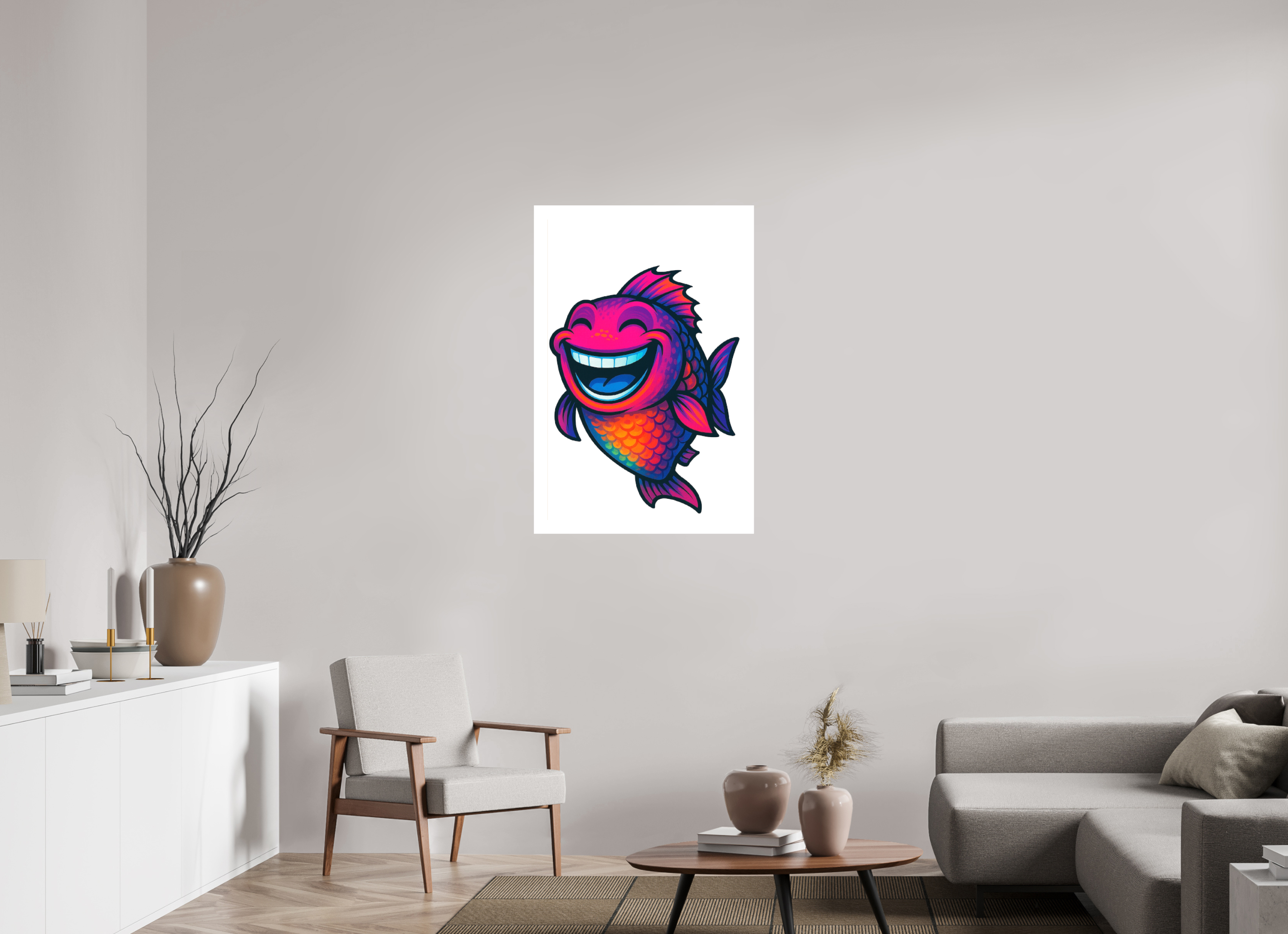 70 x 105 cm, Leinwand glänzend - Kein Rahmen 11-Fisch