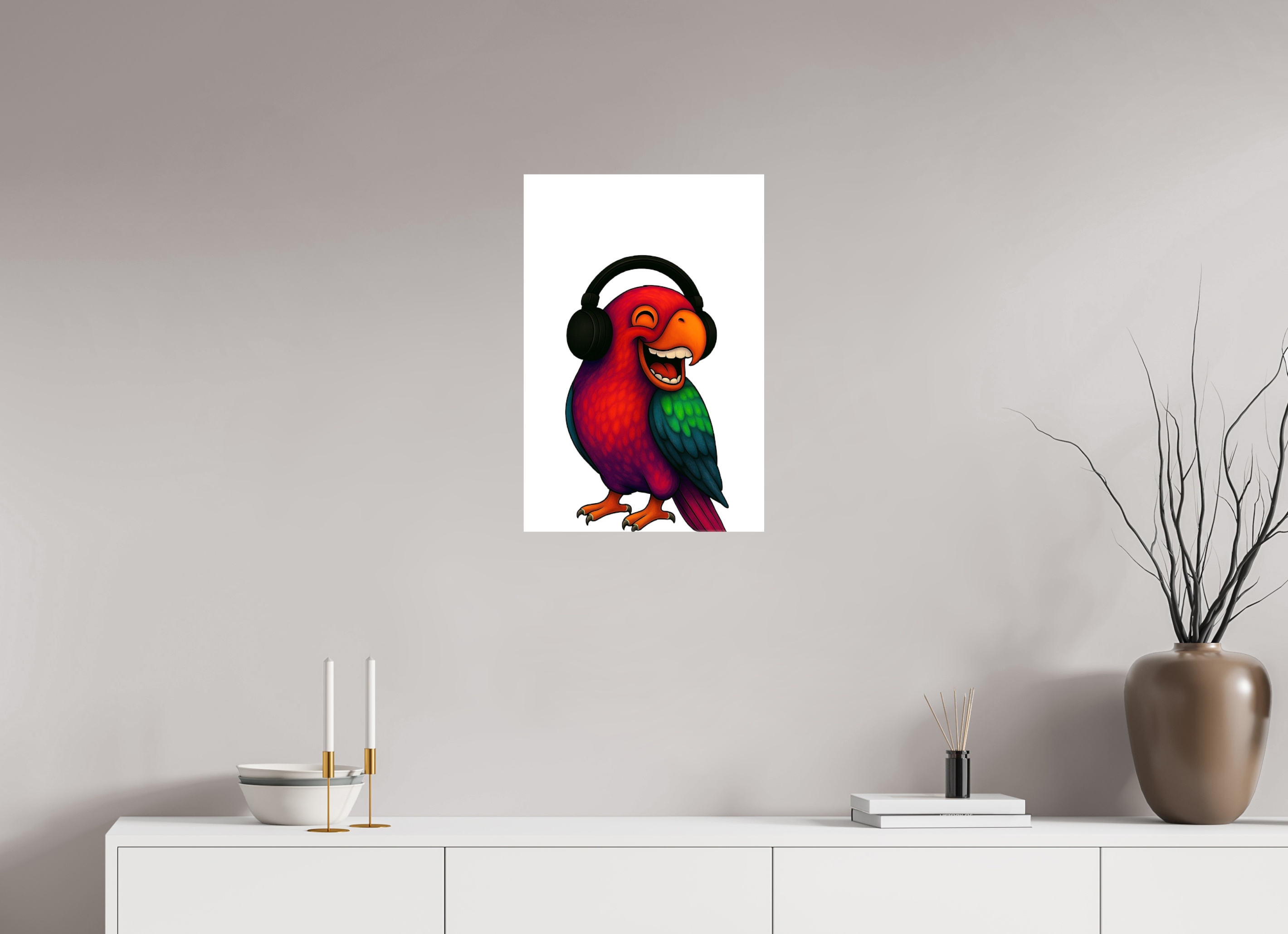 40 x 60 cm, Leinwand glänzend - Kein Rahmen 13-Papagai