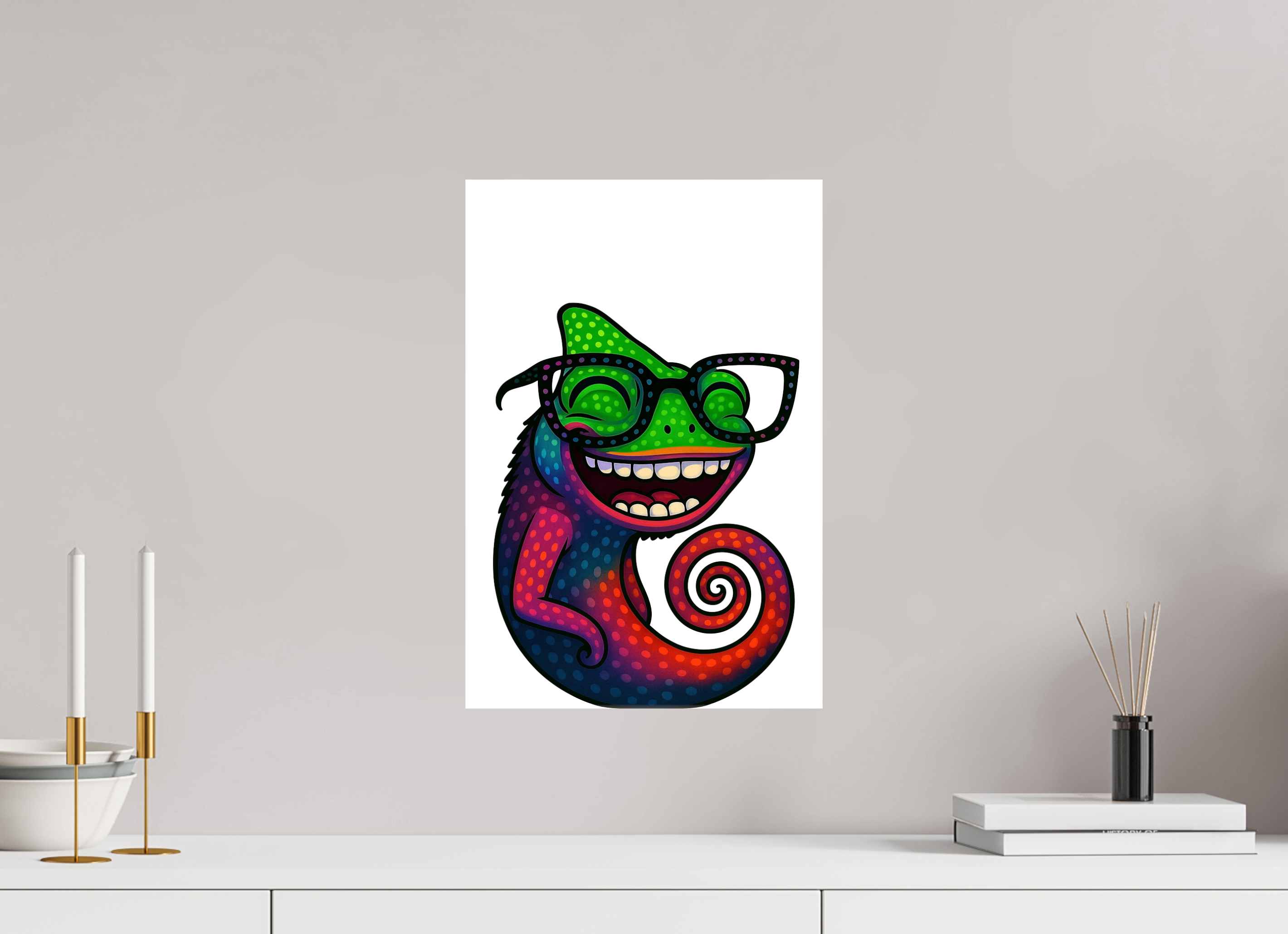 30 x 45 cm, Leinwand glänzend - Kein Rahmen 14-Chamäleon