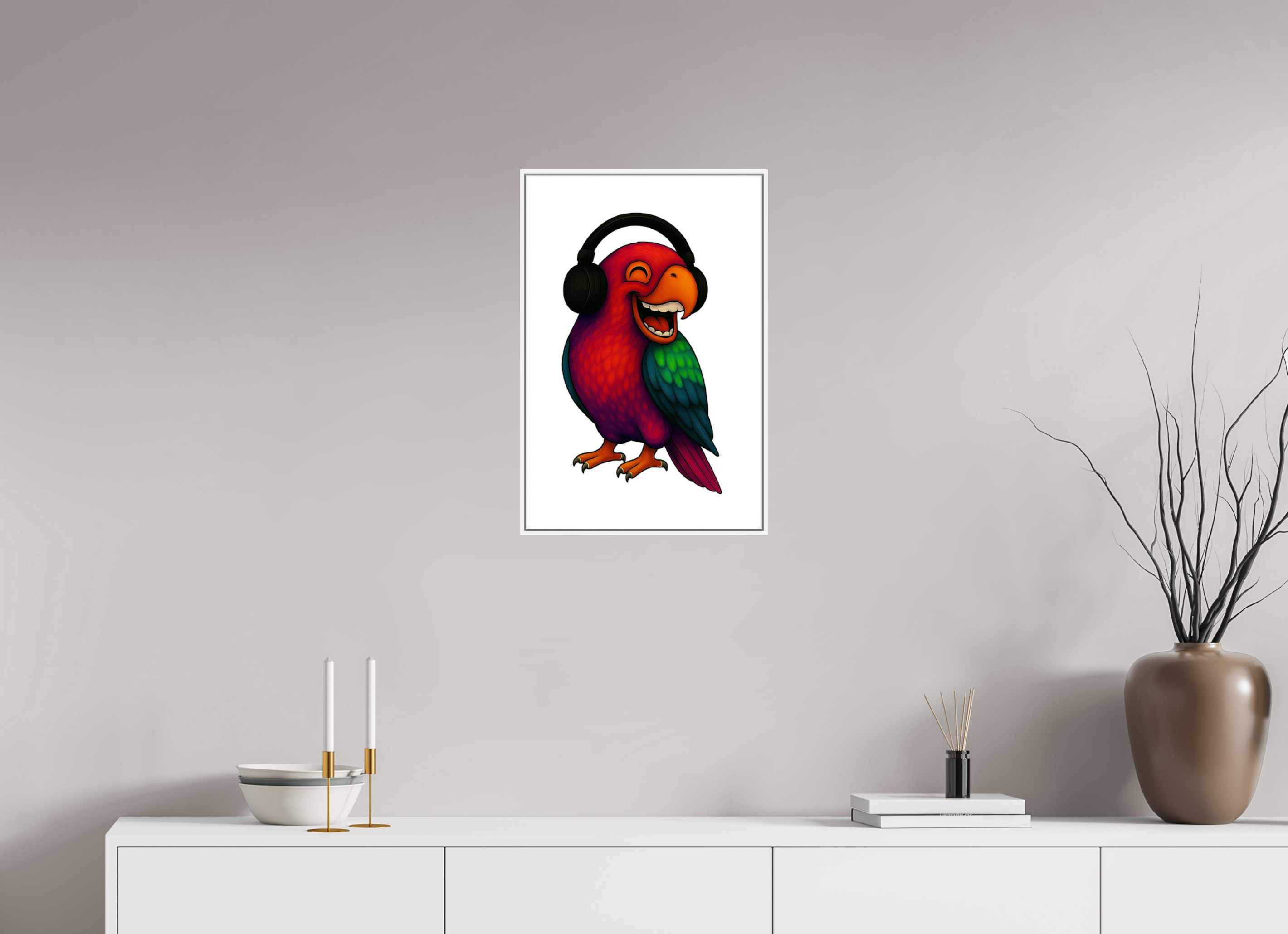 40 x 60 cm, Rahmen weiß 6mm 13-Pagagai