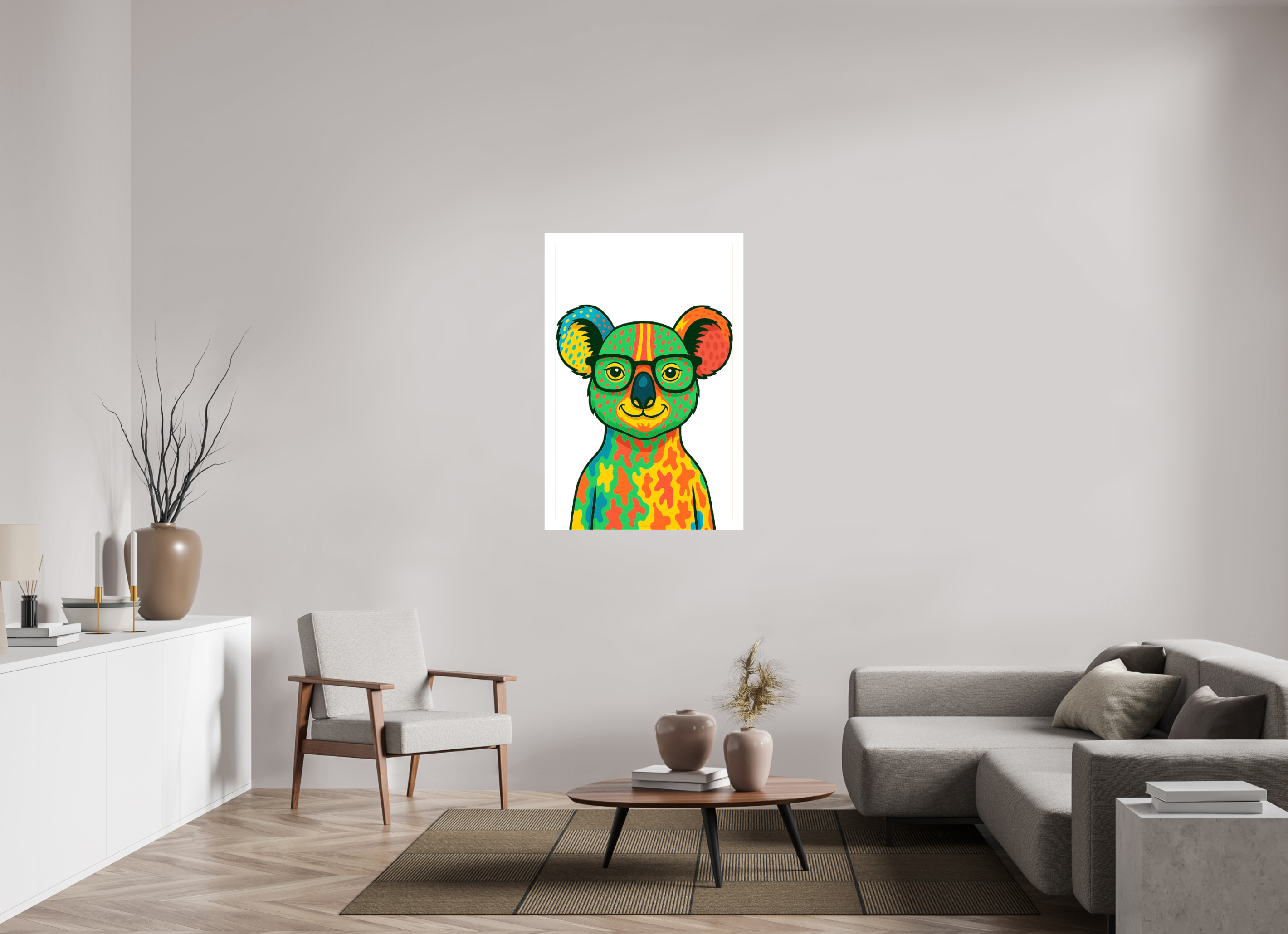 80 x 120 cm, Leinwand glänzend - Kein Rahmen 07-Koala