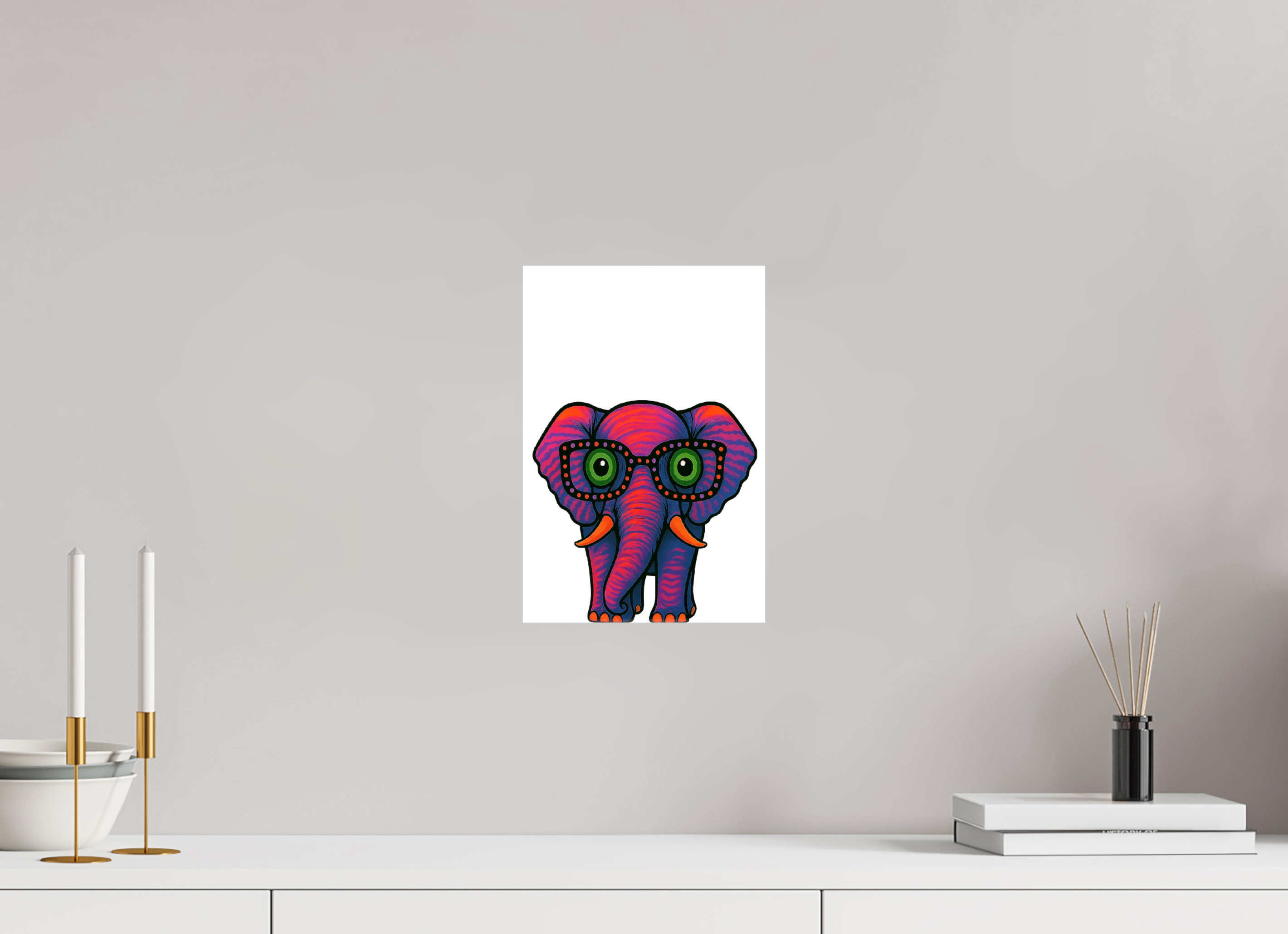 20 x 30 cm, Leinwand glänzend - Kein Rahmen 15-Elefant