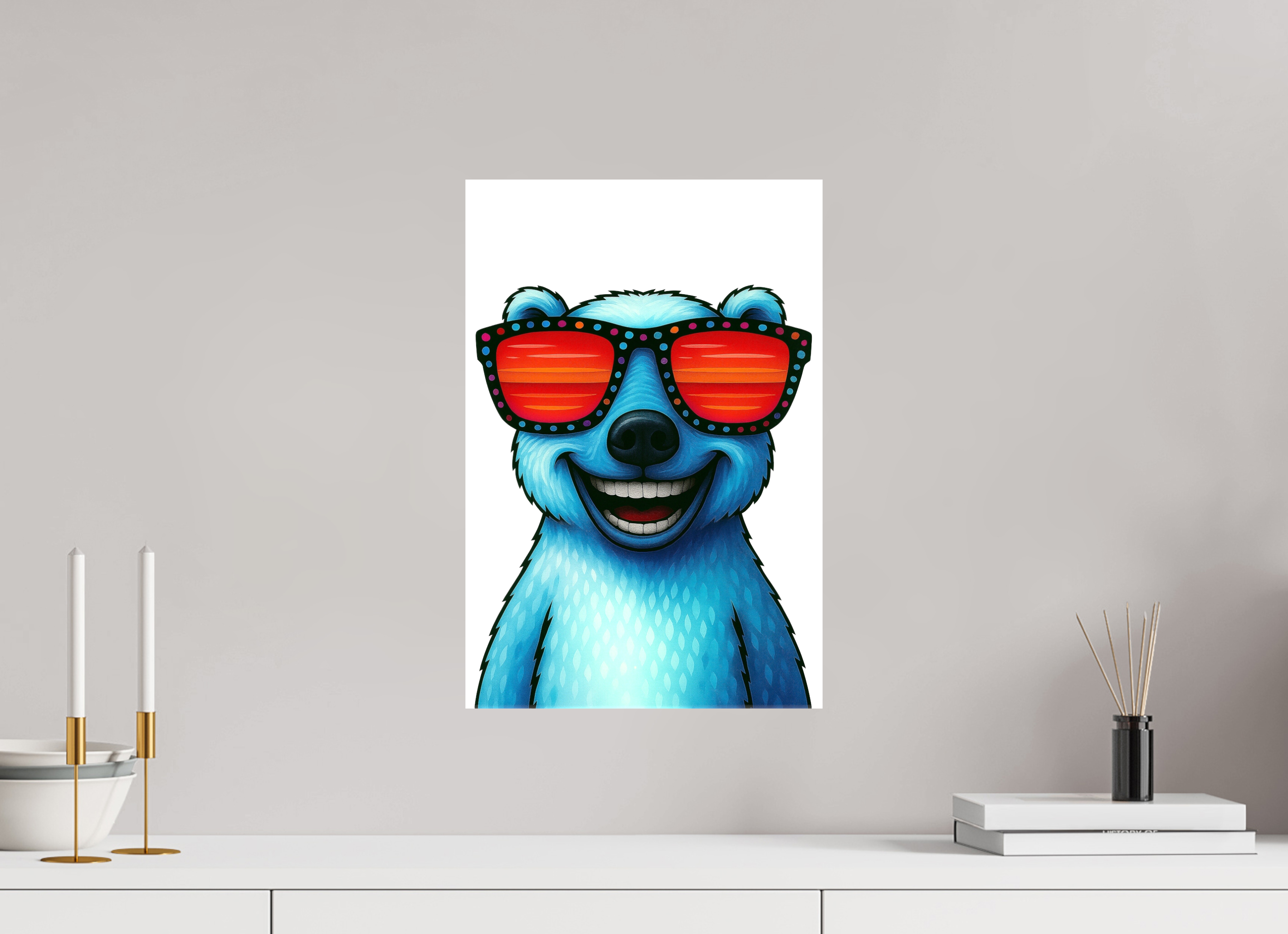 30 x 45 cm, Leinwand glänzend - Kein Rahmen 04-Eisbär