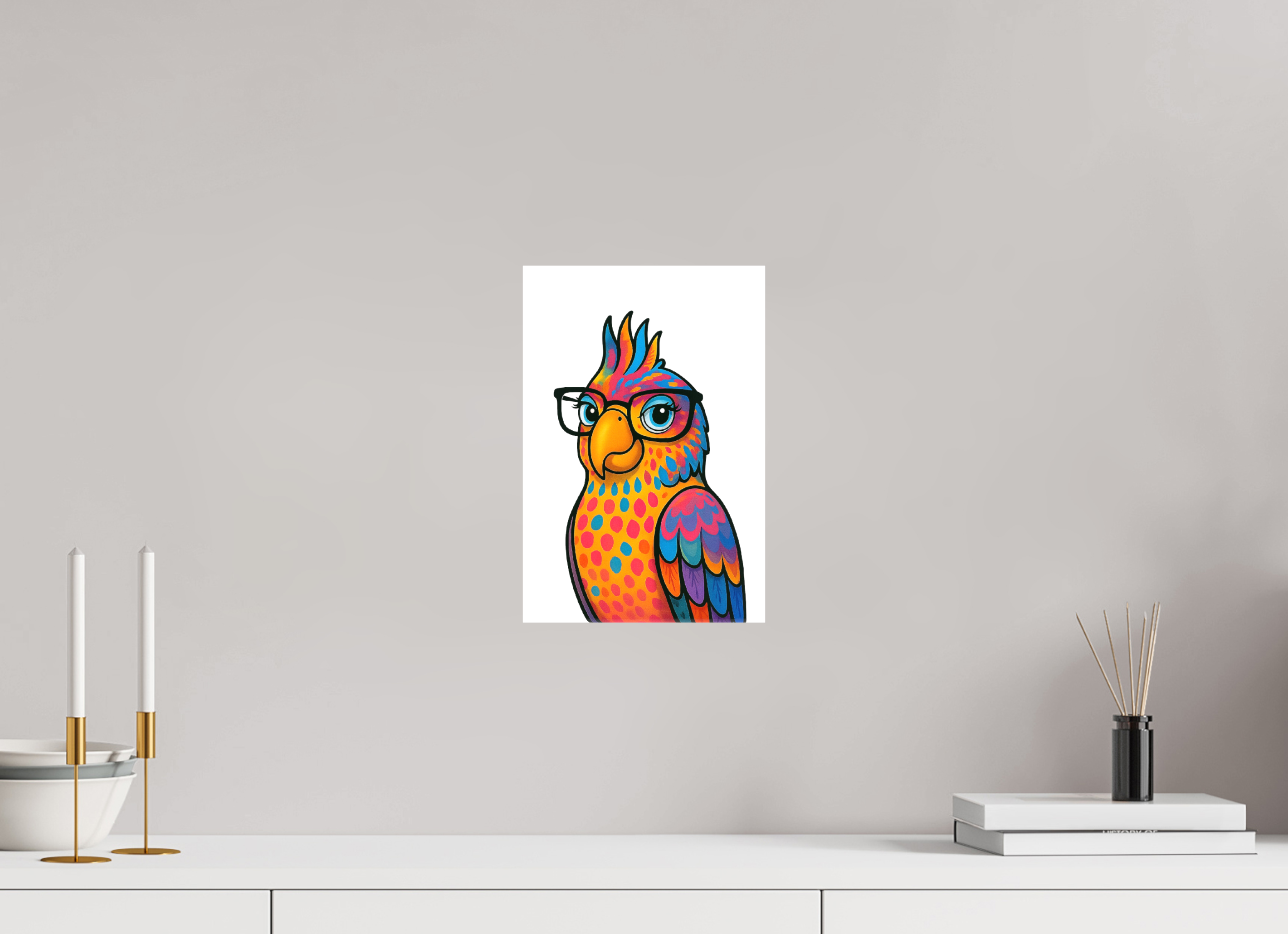 20 x 30 cm, Leinwand glänzend - Kein Rahmen 09-Papagai