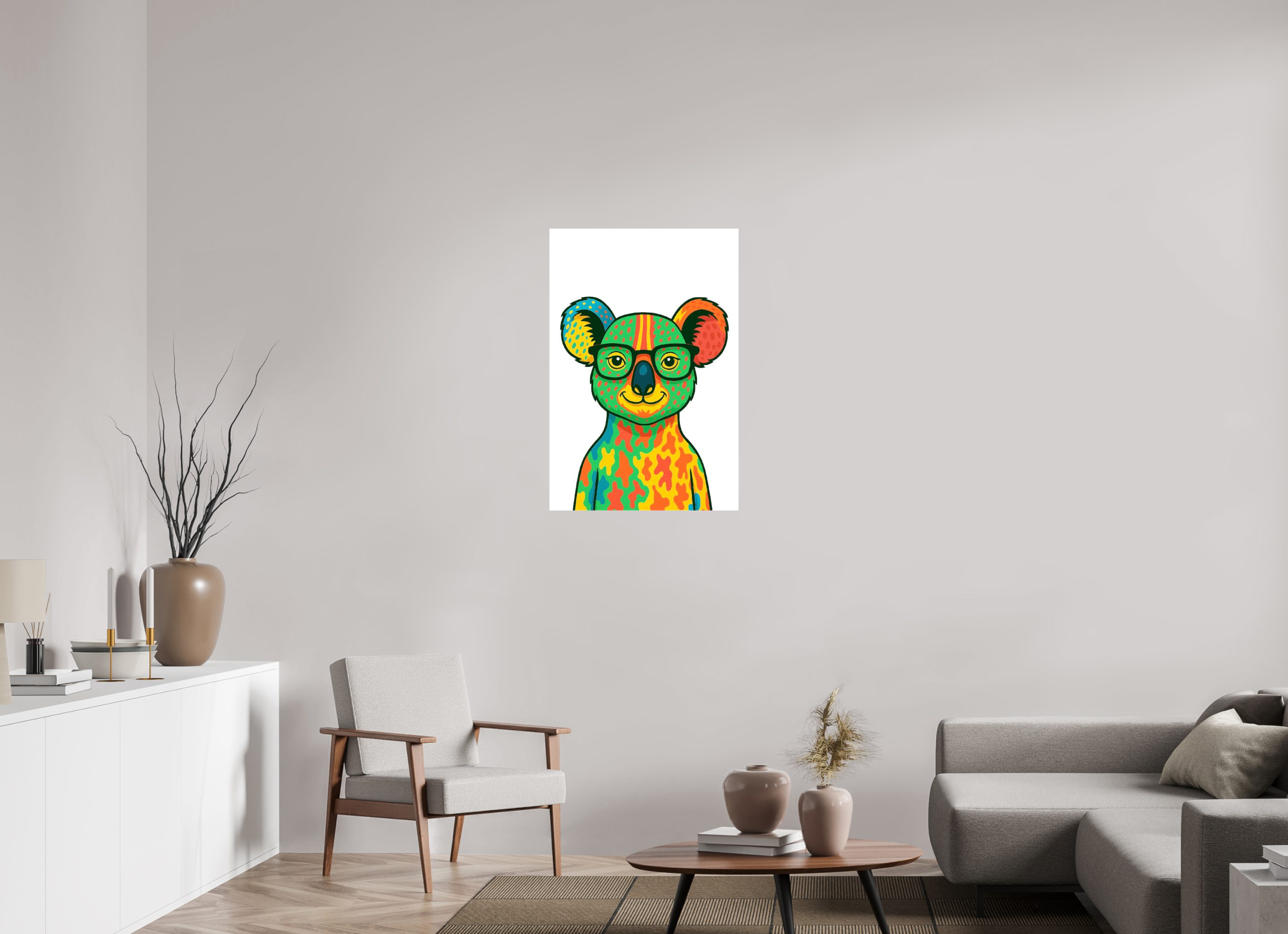 60 x 90 cm, Leinwand glänzend - Kein Rahmen 07-Koala