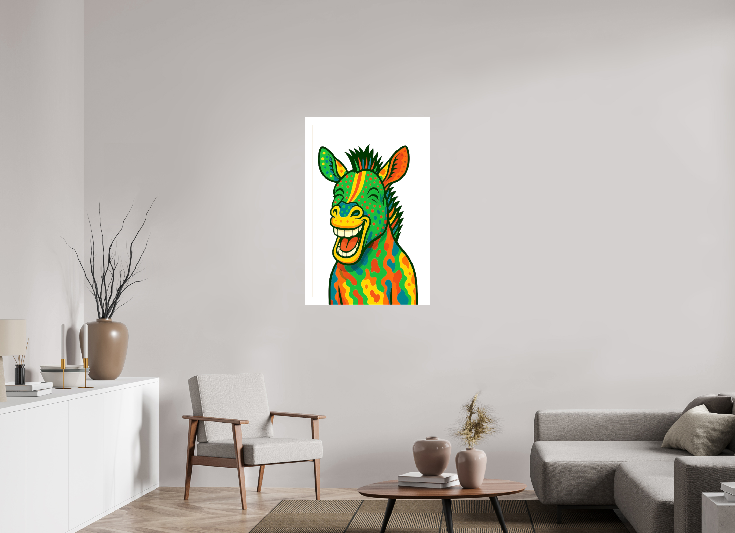 70 x 105 cm, Leinwand glänzend - Kein Rahmen 03-Zebra