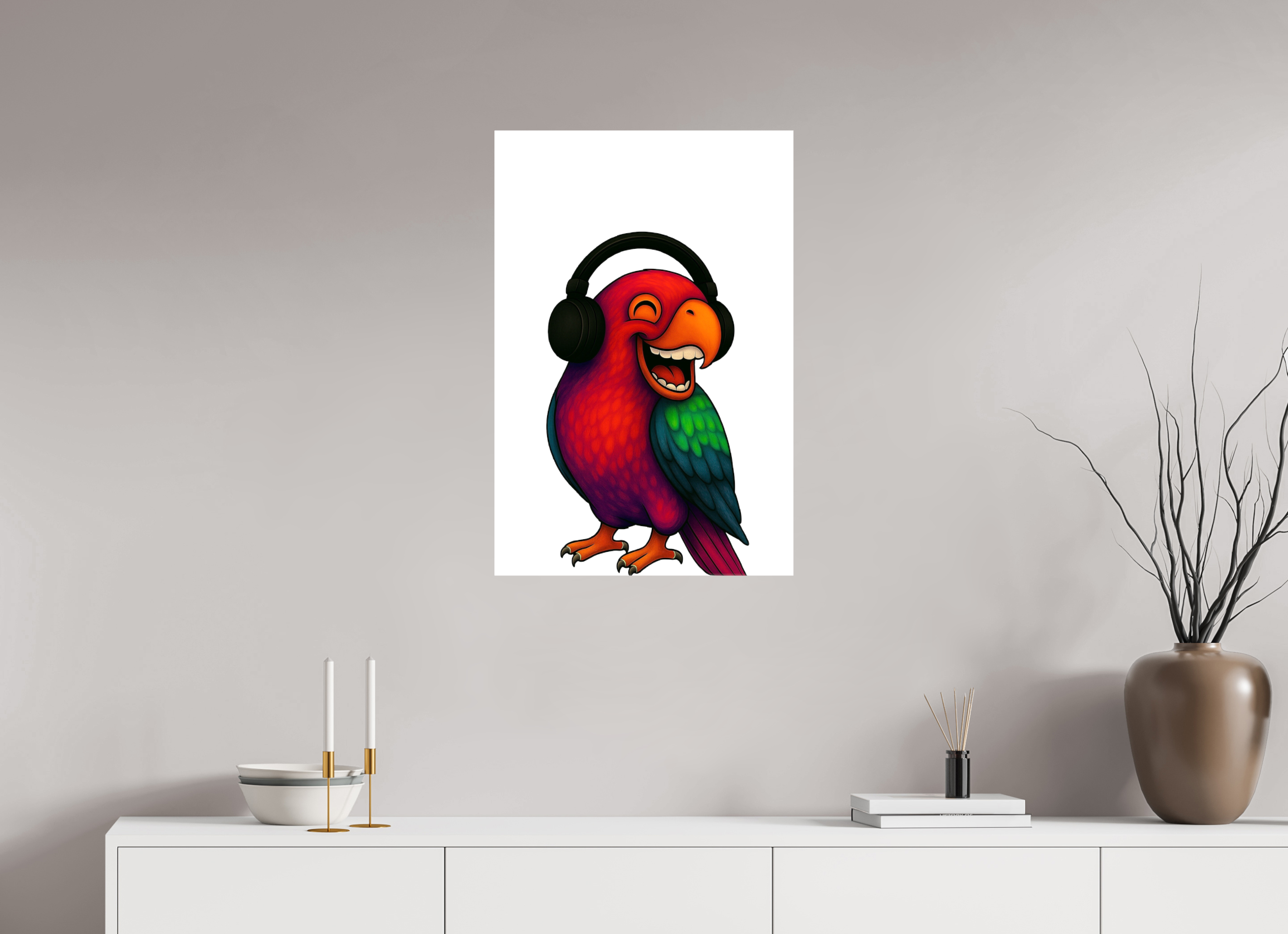 50 x 75 cm, Leinwand glänzend - Kein Rahmen 13-Papagai