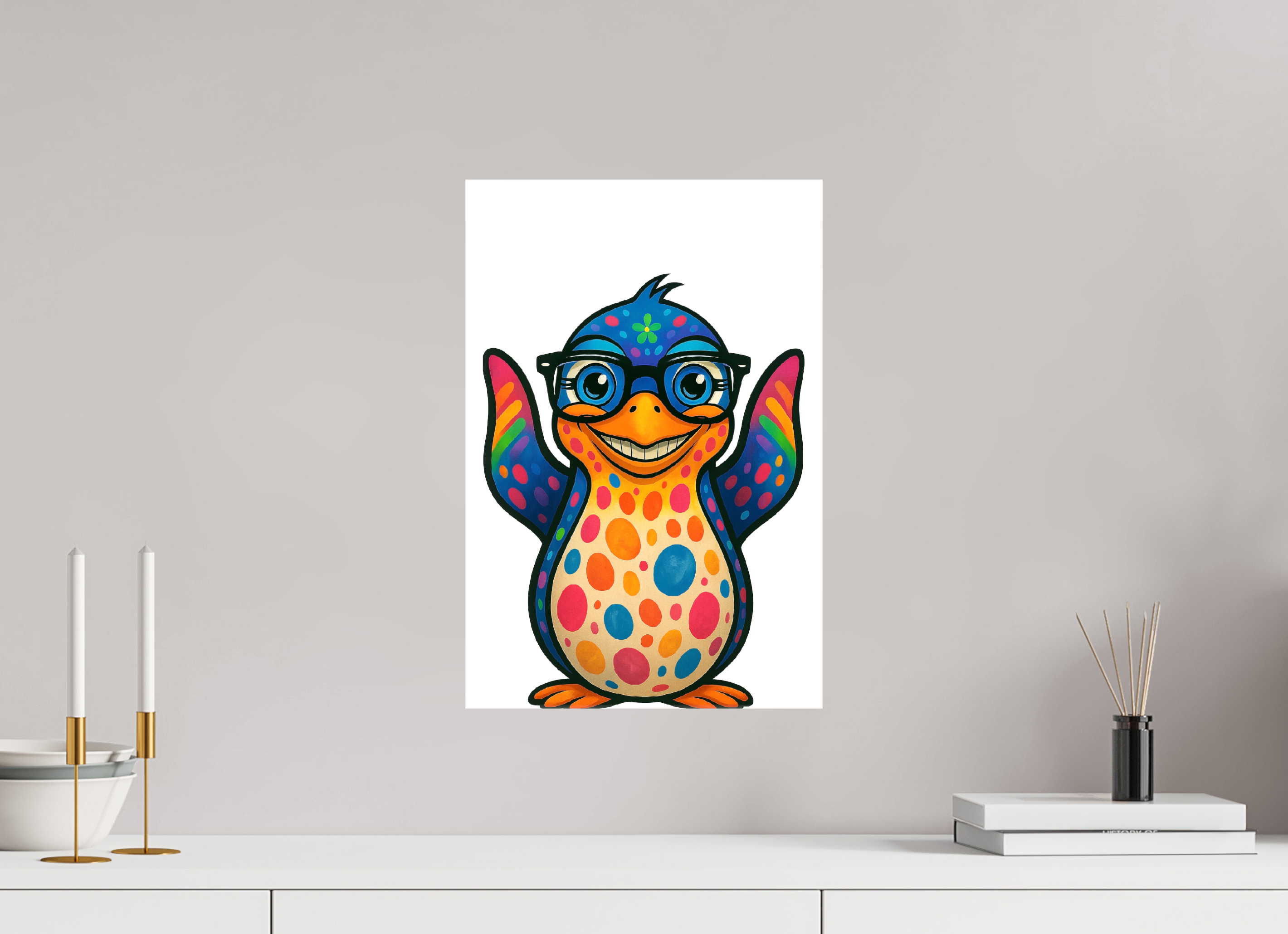 30 x 45 cm, Leinwand glänzend - Kein Rahmen 08-Pinguin