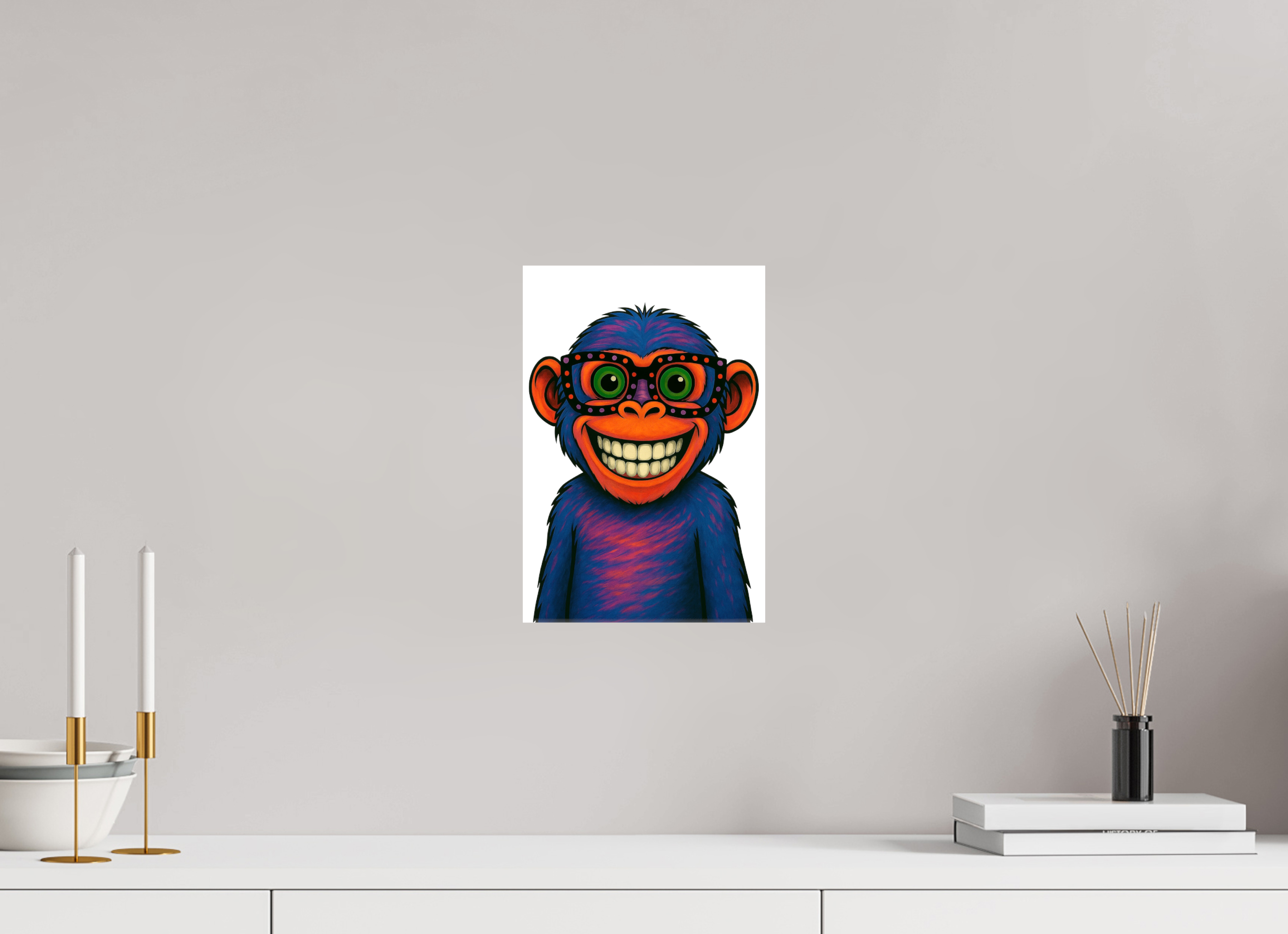 20 x 30 cm, Leinwand glänzend - Kein Rahmen 06-Affe