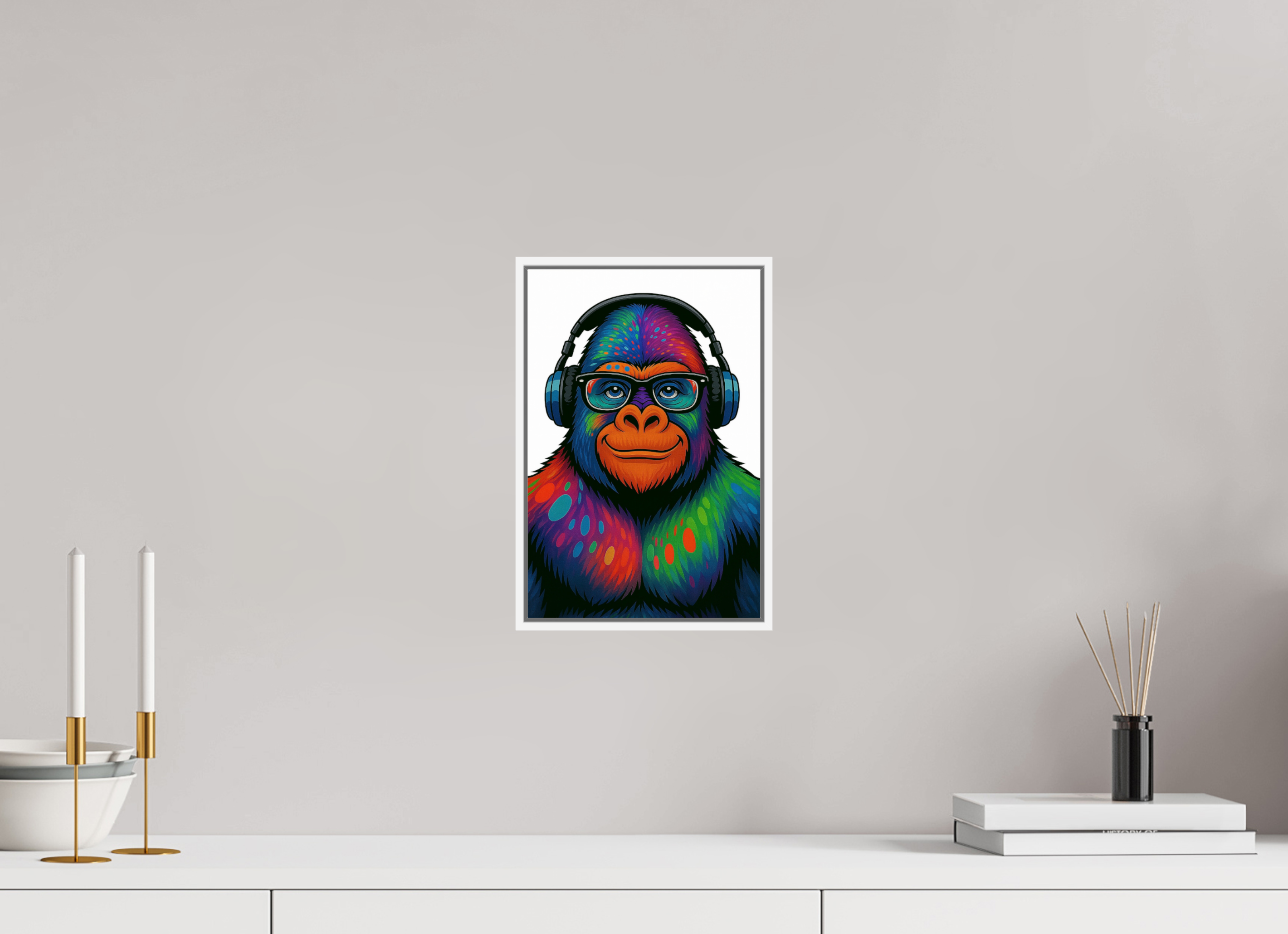 20 x 30 cm, Rahmen weiß 6mm 12-Gorilla