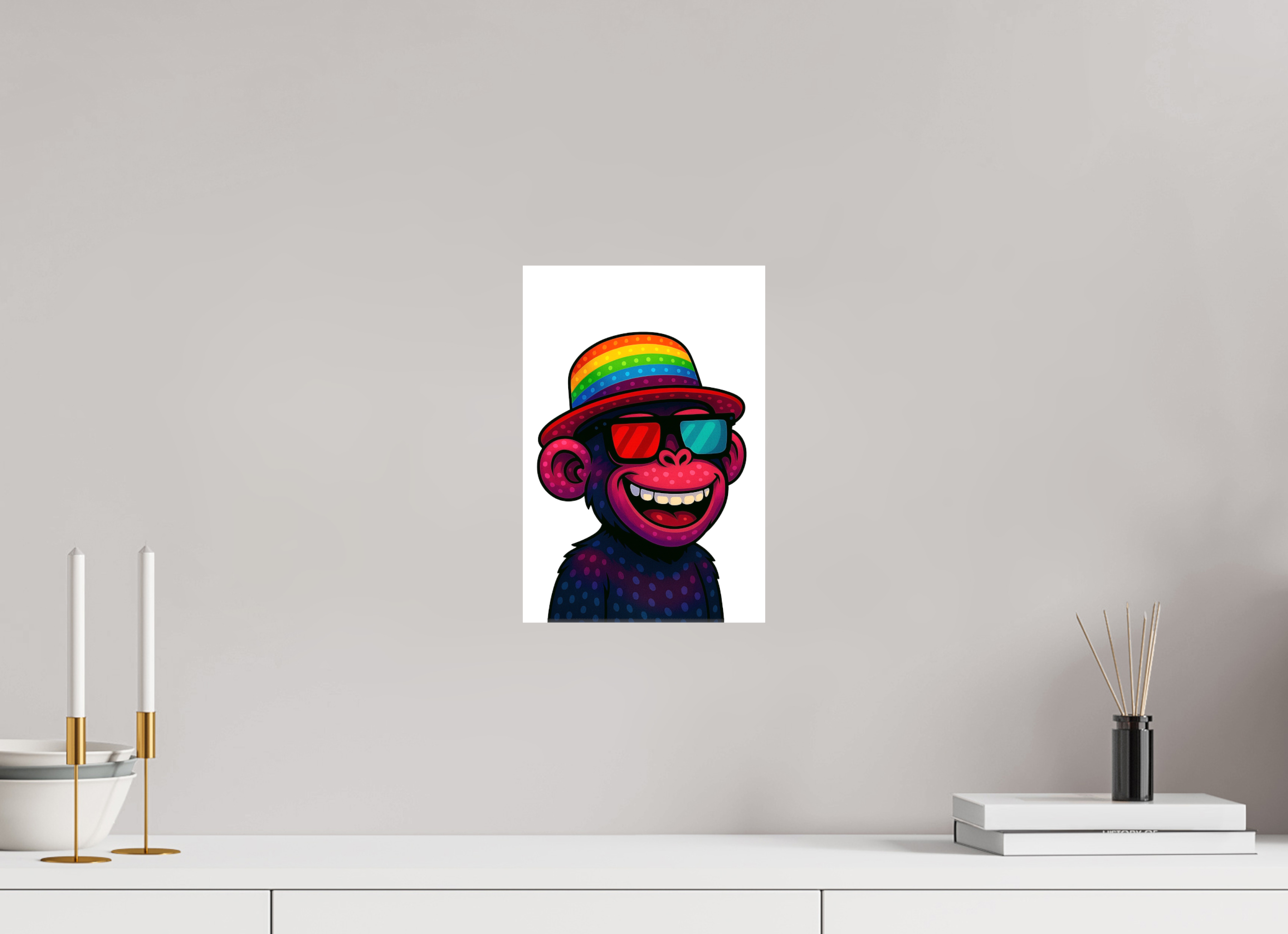 20 x 30 cm, Leinwand glänzend - Kein Rahmen 10-Affe