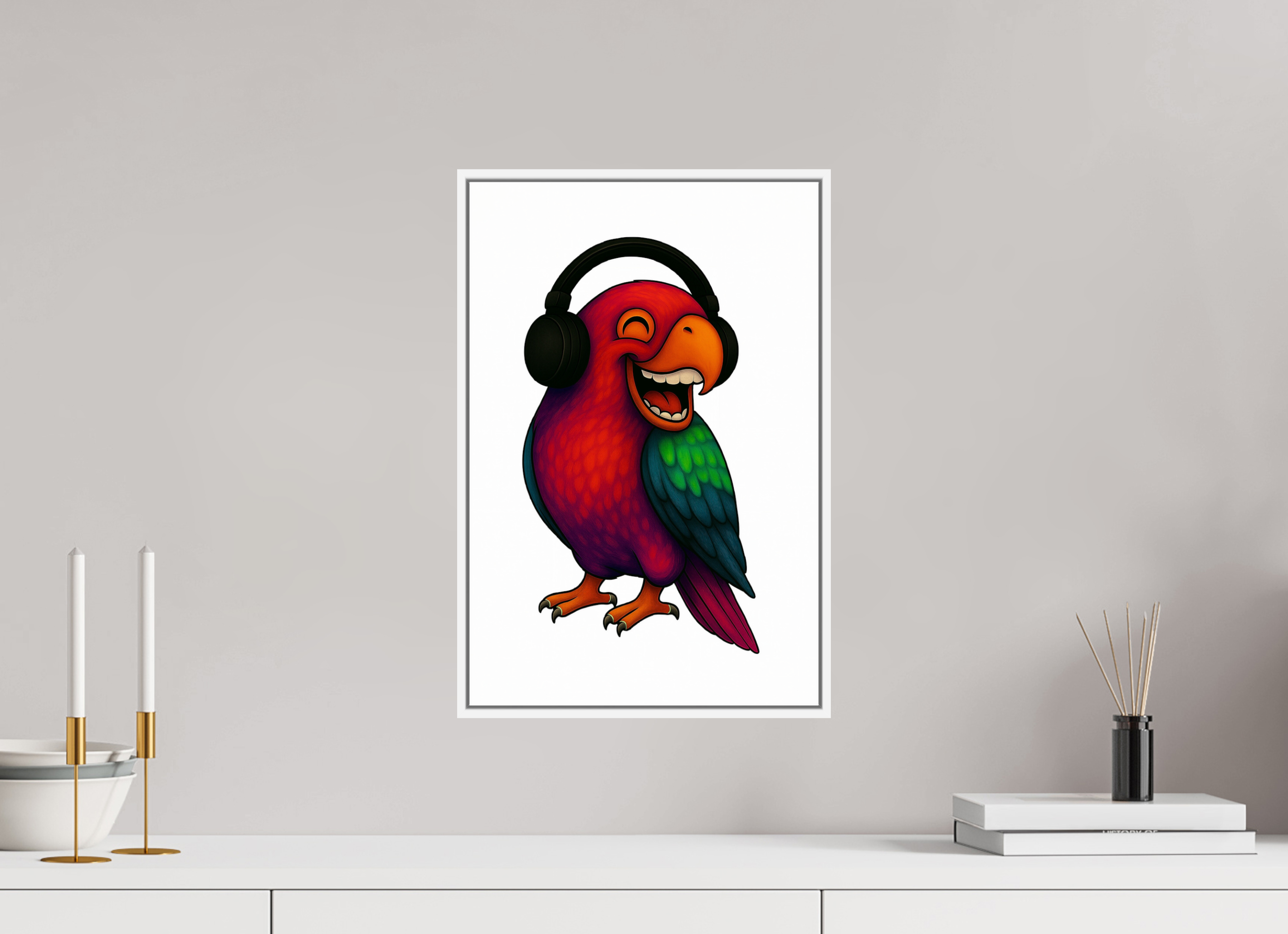 30 x 45 cm, Rahmen weiß 6mm 13-Pagagai