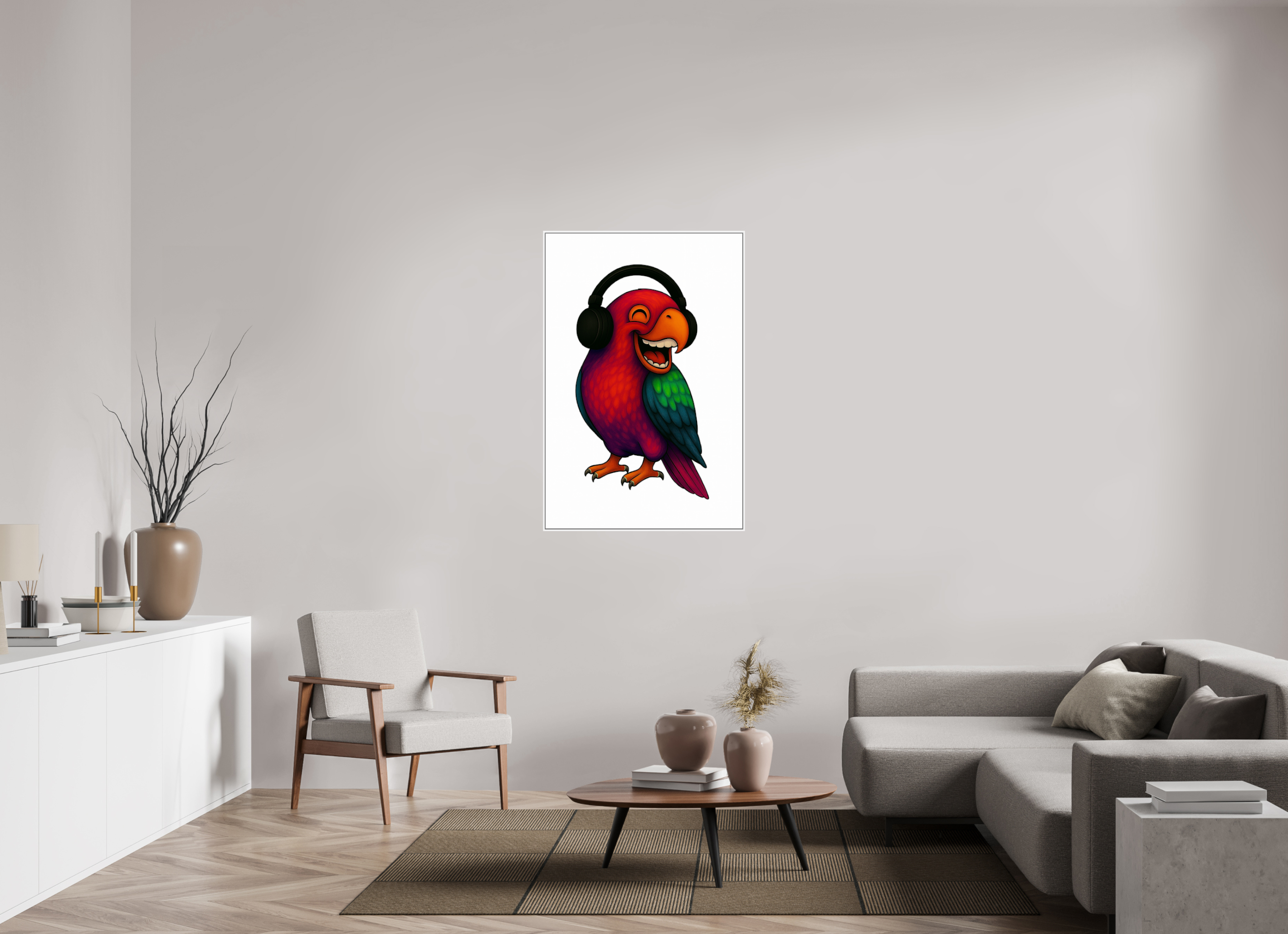 80 x 120 cm, Rahmen weiß 6mm 13-Pagagai