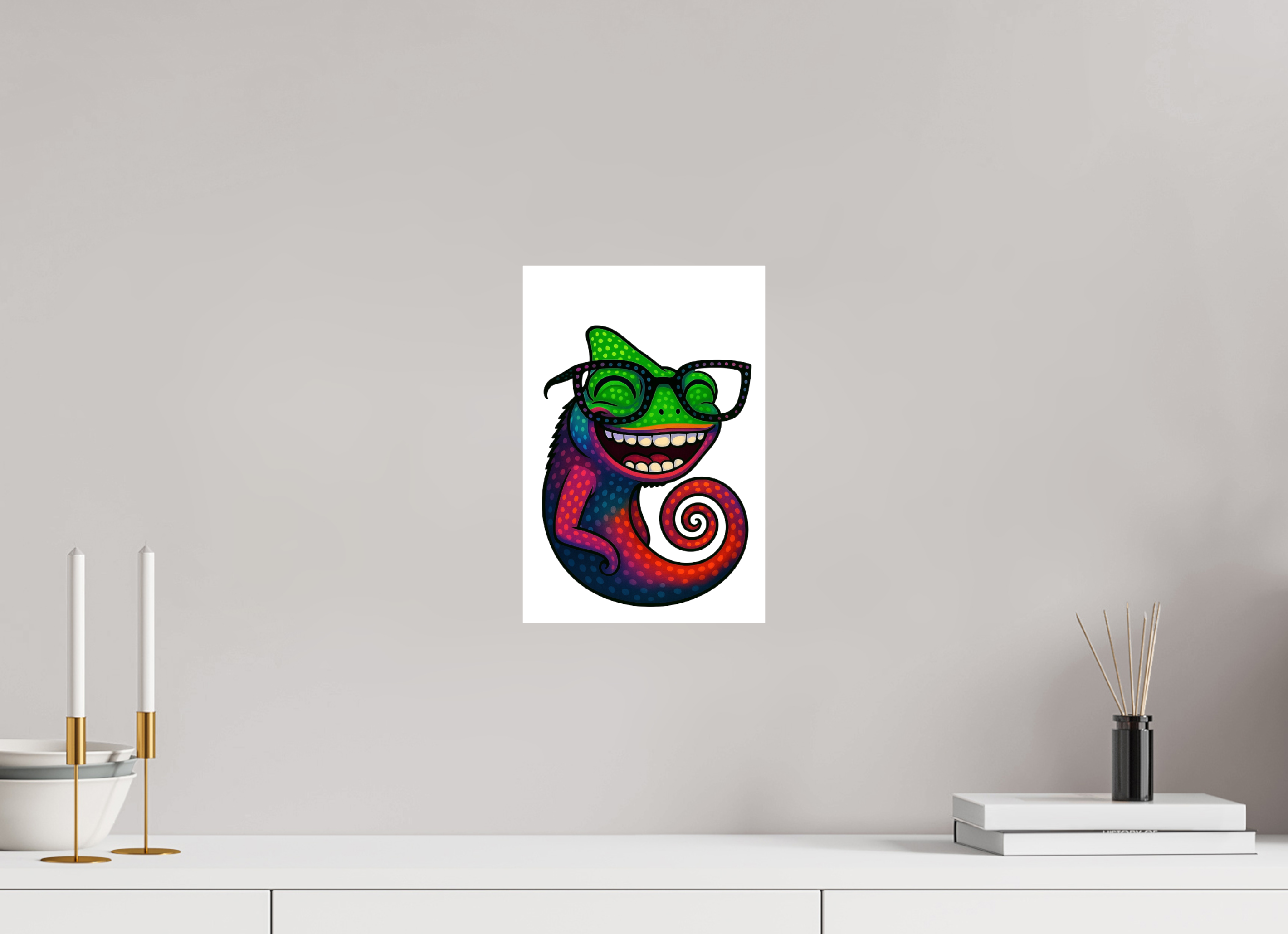 20 x 30 cm, Leinwand glänzend - Kein Rahmen 14-Chamäleon